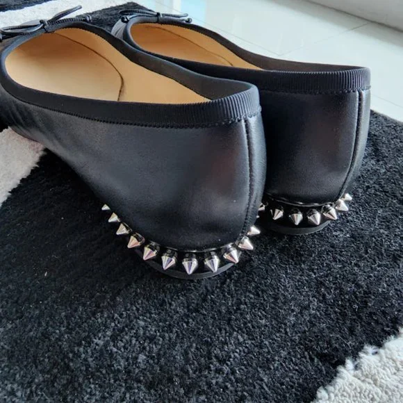 Christian Louboutin Womens La Massine Spike Flat Shoes Size 37 - Picture 6 of 6